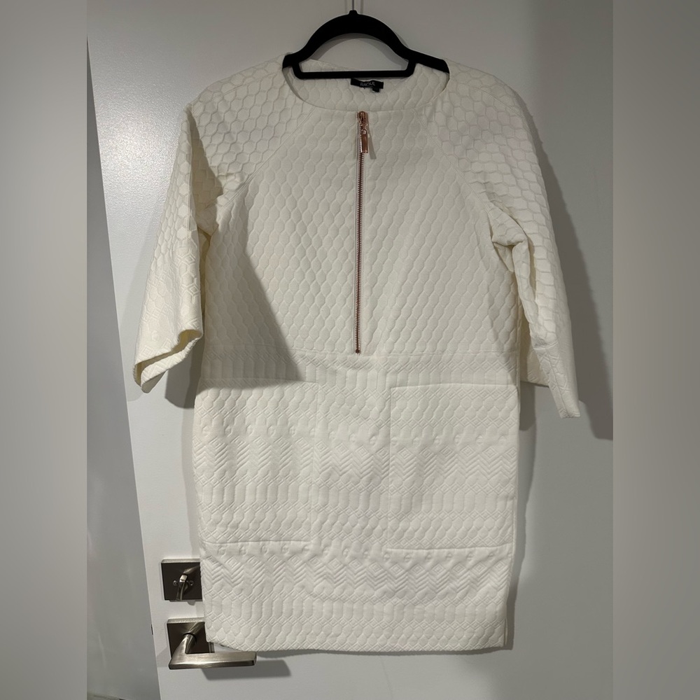 Raoul white dress with zipper